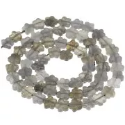 Perles fleur 6 mm en pierre gemme - Labradorite x 38cm