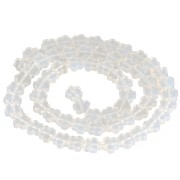 Perle a fiore da 6 mm in pietra semipreziosa - Opalite x 38 cm