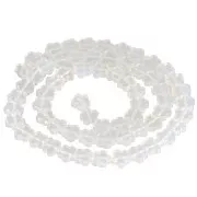 Perles fleur 6 mm en imitation pierre gemme - Opalite x 38cm