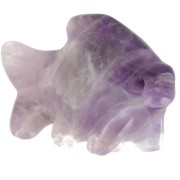 Pendente pesce in pietra semipreziosa 20x31 mm - Ametista x1