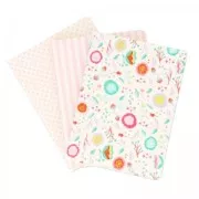 Set Paper Poetry bloc notes 105x140 mm Romantic Flowers x3