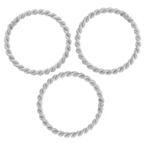 Anello tondo chiuso ritorto 19,5x1,8 mm - Argento 925 x1