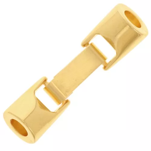 Chiusura a gancio in metallo per cordoncino da 5 mm - Dorato x1