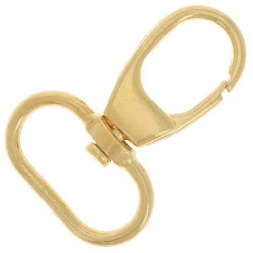 Moschettone portachiavi 39 mm - Dorato con oro fino x1