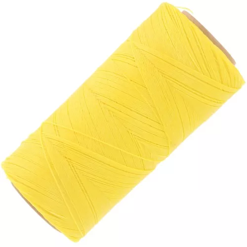 Bobina di filo cerato Linhasita per micro macramè 0,35 mm - Giallo (37) x448m