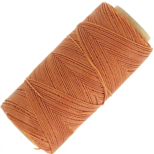 Bobina di filo cerato Linhasita per micro macramè 0,75 mm - Ambra (388) x228m