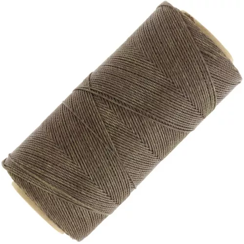 Bobina di filo cerato Linhasita per micro macramè 0,75 mm - Marrone seppia (389) x228m