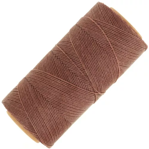 Bobina di filo cerato Linhasita per micro macramè 0,75 mm - Marrone chiaro (790) x228m