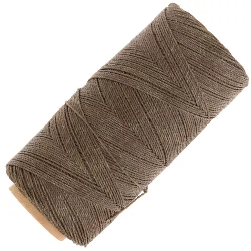 Bobina di filo cerato Linhasita per micro macramè 0,75 mm - Cachi scuro (844) x228m
