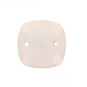 Separatore sfaccettato 2 fori quadrati 10 mm Quartz Rose x1