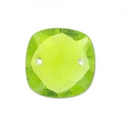 Distanziatore quadrato sfaccettato a 2 fori da 10 mm - Hydro Peridot x1|raw }}