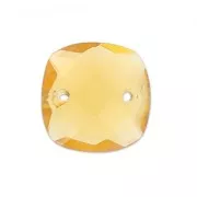 Distanziatore quadrato sfaccettato a 2 fori da 10 mm - Idro Citrino x1