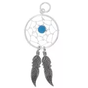 Pendente acchiappasogni 12 mm Argento 925/Turchese x1