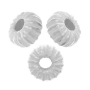 Perle rotonde striate 3 mm - Argento 925 x25
