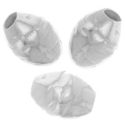 Perle di oliva testurizzate 7x5 mm - Argento 925 x5