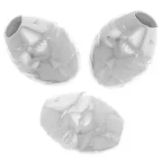 Perle di oliva testurizzate 7x5 mm - Argento 925 x5