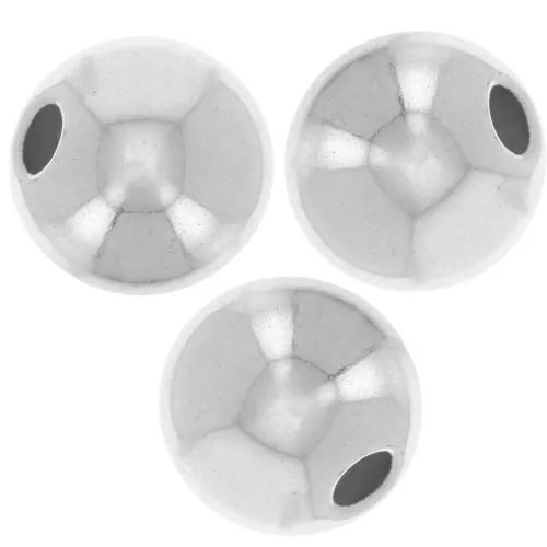 Perle rotonde da 8 mm con foro da 2 mm - Argento 925 x5
