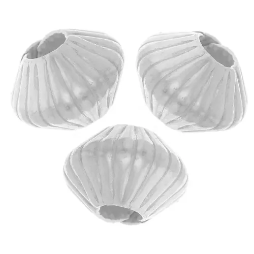 Perle biconi appiattiti 6x5 mm - Argento 925 x10