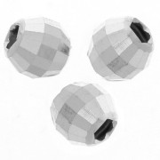 Perle sfaccettate rotonde - sfera sfaccettata - 4 mm - Argento 925 x15|raw }}