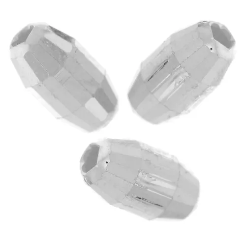 Perle ovali sfaccettate - sfera sfaccettata - 7x4 mm - Argento 925 x15