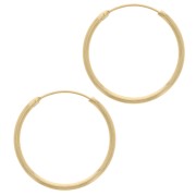 Orecchini a cerchio 30 mm - Filo 2 mm - Placcato oro 3 micron x2|raw }}