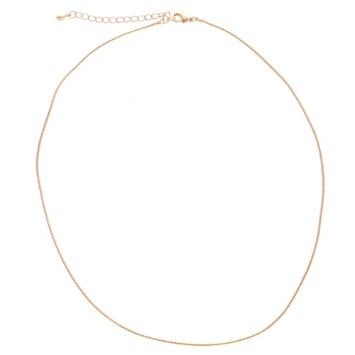 Catena di serpentino 1,1 mm - Dorato con oro fino x42cm