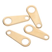 Chiusure ovali 10x4 mm - Dorato con oro fino x10|raw }}
