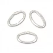 Anellini aperti ovali semi tondi mm. 4.5x2.5x1.3 in Argento 925 x10