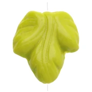 Perle di foglie di vite 15,5x14 mm - Olivina opaca x5