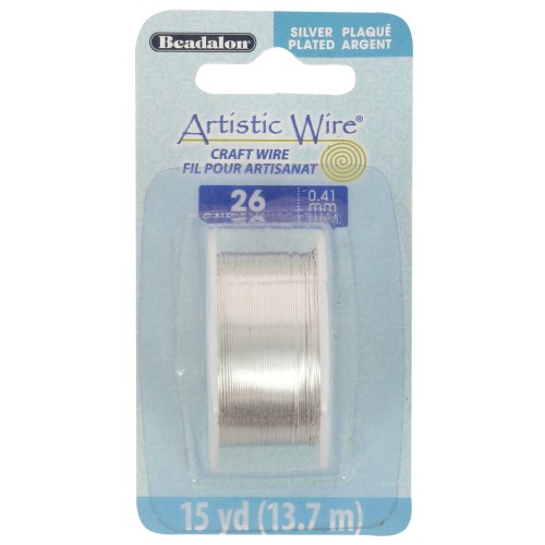 Filo di rame Artistic Wire 0,41 mm - Placcato argento anti-ossidazione x 13,7 m