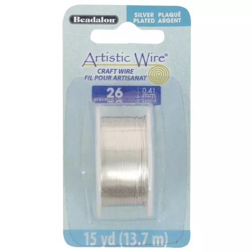 Filo di rame Artistic Wire 0,41 mm - Placcato argento anti-ossidazione x13.7m