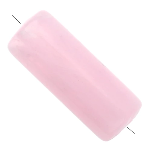 Perle tubolari dritte 20x8 mm in acrilico traslucido - Rosa chiaro marmorizzato x10