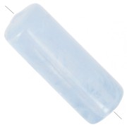Perle tubolari dritte 20x8 mm in acrilico traslucido - Blu ghiaccio marmorizzato x10