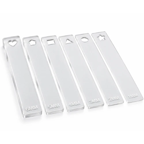 Spessori per stendere la pasta polimerica - da 1 mm a 6 mm - Trasparenti x12