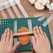 Spessori per stendere l'argilla polimerica - da 2 mm a 6 mm - Trasparente x10