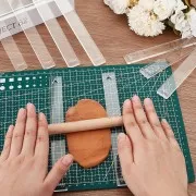 Spessori per stendere l'argilla polimerica - da 2 mm a 6 mm - Trasparente x10