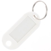 Portachiavi in plastica con etichetta 50x22 mm per borsa grigri - Bianco x1|raw }}