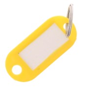 Portachiavi in plastica con etichetta 50x22 mm per borsa grigri - Giallo x1|raw }}