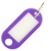 Portachiavi in plastica con etichetta 50x22 mm per borsa grigri - Viola x1|raw }}