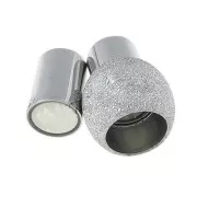 Chiusura sfera diamantata magnetica per cordoni mm.6 en Acciaio inox x