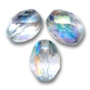 Olive sfaccettate mm 13x10 Crystal AB x8|raw }}