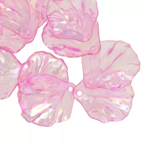 Zecchini curvi 20x17 mm in acrilico trasparente - Rose AB x12