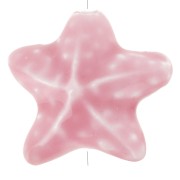 Perla di ceramica a forma di stella marina 19x21 mm - Rosa x1