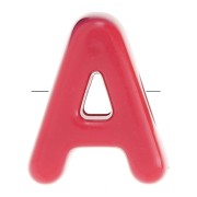 Set di perle di lettere in acrilico 21x17 mm - A - Multicolore x10