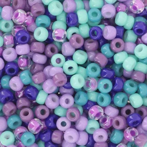Mix rocaille Miyuki 8/0 - Menta viola x8g