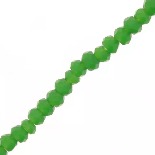 Tonde schiacciate sfaccettate mm. 2.4x1.7 Palace Green Opal x34cm
