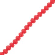 Perle sfaccettate rotonde - rotonde appiattite -3,5x3 mm Corallo rosso x35cm|raw }}