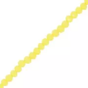 Perles rondelles facettées - rondes aplaties 4x3.5 mm - Jaune Opaque x40cm