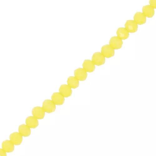 Tonde schiacciate sfaccettate mm. 4x3.5 Jaune Opaque x40cm