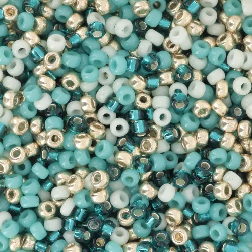 Mix Miyuki rocaille 11/0 - Blu Indiano x8g
